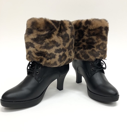 ファー レッグウォーマー レッキス ヒョウ柄 ／ 西本毛皮商