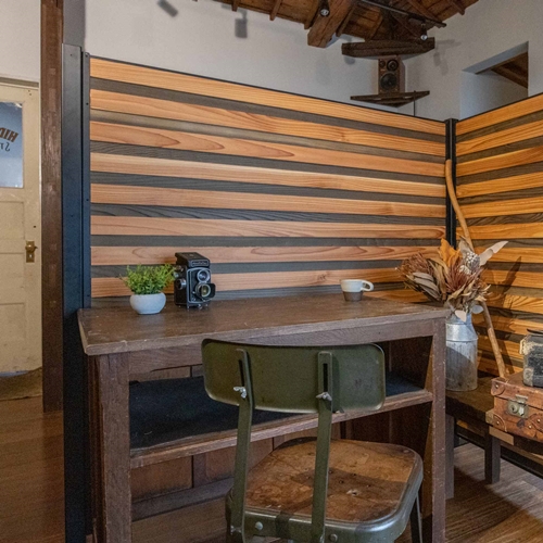 パーテーション 「SHIMA」 ～縞～ ワイド ／ KIZAIKU C+ 無垢 手