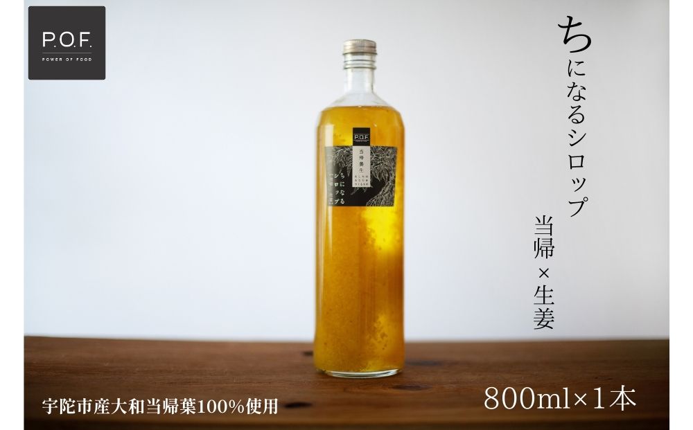 ちになるシロップ 大和当帰×生姜 800ml 1本／POWER OF FOOD ふる