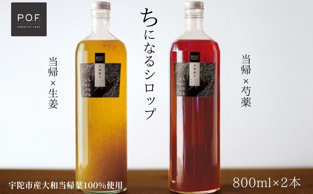 ちになるシロップ ＜大和当帰＞800ml × 2種セット ／POWER OF FO