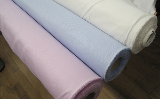 【生地：ロイヤルオックス】オーダーワイシャツ-川西町産貝ボタン使用-白蝶貝