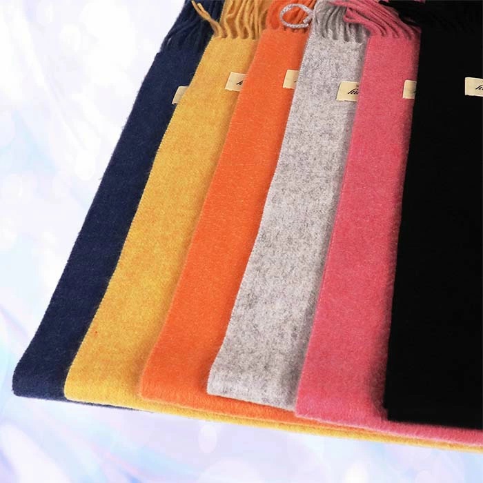 高級 カシミヤ100％ 薄手 マフラー 無地 66302 レディース 内モンゴル産 ブラック ／ まちづくり観光振興機構 通勤 通学 プレゼント ギフト 奈良県 田原本町