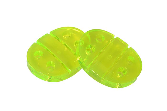 M-DR バンクセンサー (スライダー クリア蛍光イエロー) ／ M-DESIGN 膝当て バイク用品 奈良県 田原本町