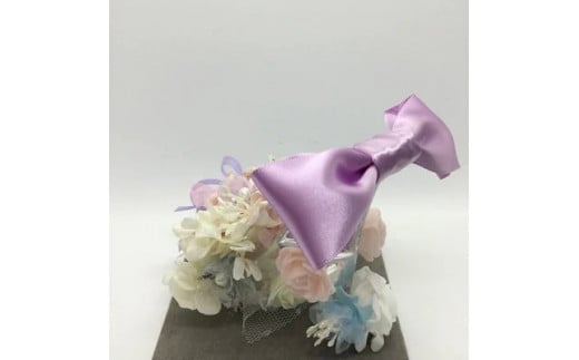 プリザーブドフラワー fleur misakiのガラスの靴シリーズ 「プリンセスのガラスの靴、ラプンツェル仕様」 ／ お祝い インテリア 雑貨 花 アレンジ プレゼント ギフト 奈良県 田原本町