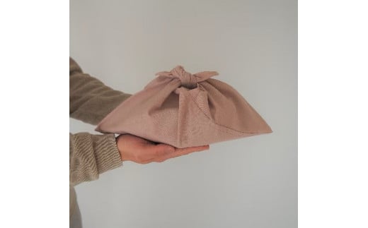 あづま袋 Sサイズ 1セット カラー スモークピンク お弁当袋に。 ／ Maco エコバッグ 風呂敷 手ぬぐい 奈良県 田原本町