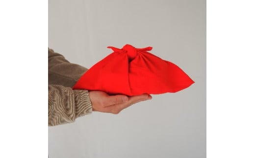 あづま袋 Sサイズ 1セット カラー レッド お弁当袋に。 ／ Maco エコバッグ 風呂敷 手ぬぐい 奈良県 田原本町