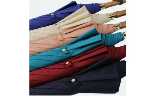 レディース雨傘 長傘 シャンタン無地 手開き 日本製 ワイン 173202 ／ まちづくり観光振興機構 モダン 高級感 奈良県 田原本町