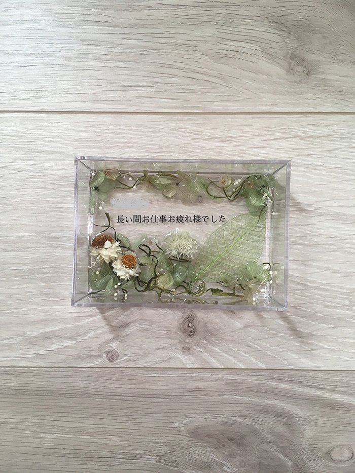 ハーバリウムプレート Welcome to my home （オイル少量タイプ） グリーン ／ kanon インテリア プリザーブドフラワー ドライフラワー ハンドメイド品 奈良県 田原本町
