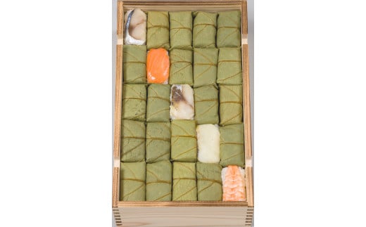 （冷蔵） 柿の葉寿司 ５色 ５０個入 （さば、さけ、あじ、たい、えび 各１０個入） ／ 中谷本舗 お取り寄せグルメ 郷土料理 押し寿司 ゐざさ 奈良県 田原本町