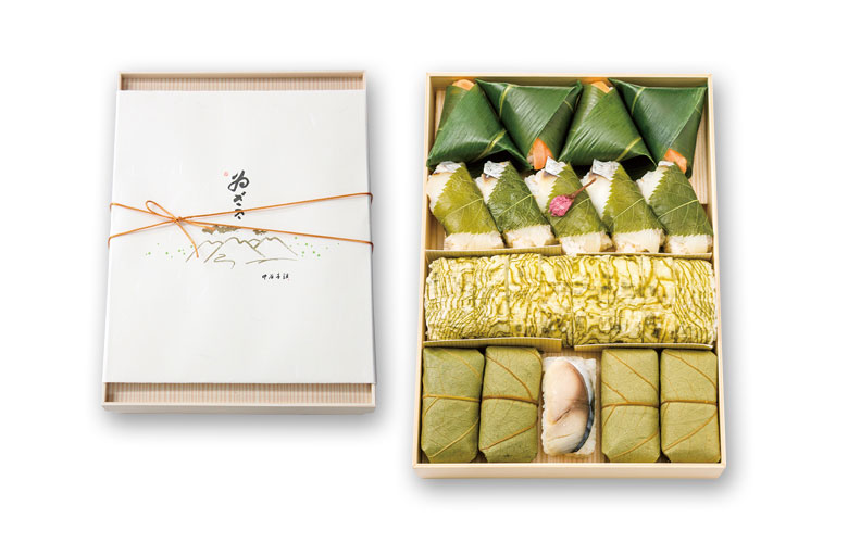 （冷蔵） 東の川 （ゐざさ寿司４個、桜寿司５個、山菜巻８個、柿の葉寿司（さば）５個） ／ 中谷本舗 お取り寄せグルメ 郷土料理 奈良県 田原本町