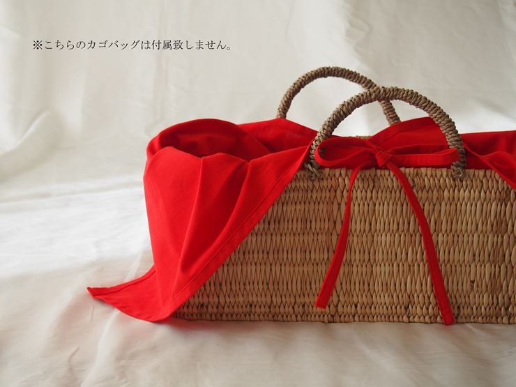 あづま袋 （エコバッグ） カラー レッド Lサイズ 1セット ／ Maco 風呂敷 風呂敷バック 綿ポリ 奈良県 田原本町
