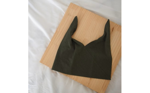 あづま袋 Sサイズ 1セット カラー カーキ お弁当袋に。 ／ Maco エコバッグ 風呂敷 手ぬぐい 奈良県 田原本町