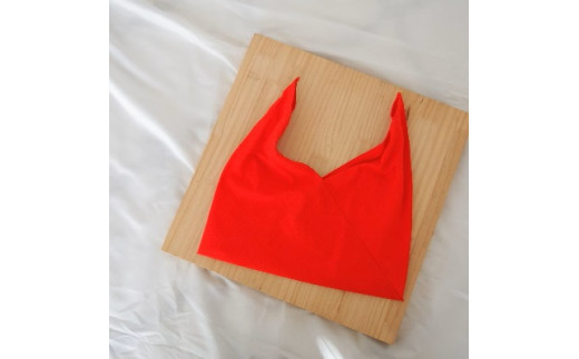 あづま袋 Sサイズ 1セット カラー レッド お弁当袋に。 ／ Maco エコバッグ 風呂敷 手ぬぐい 奈良県 田原本町