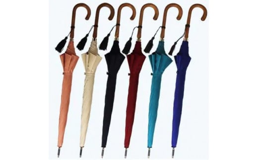 レディース雨傘 長傘 シャンタン無地 手開き 日本製 ワイン 173202 ／ まちづくり観光振興機構 モダン 高級感 奈良県 田原本町