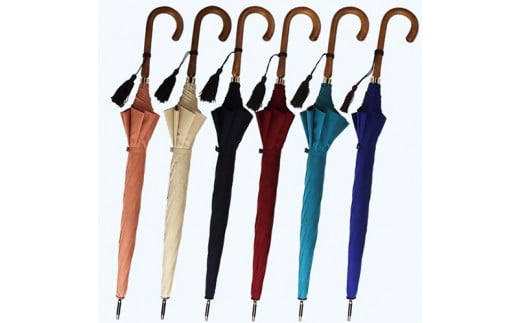 レディース雨傘 長傘 シャンタン無地 手開き 日本製 エメラルドグリーン 173202 ／ まちづくり観光振興機構 モダン 高級感 奈良県 田原本町