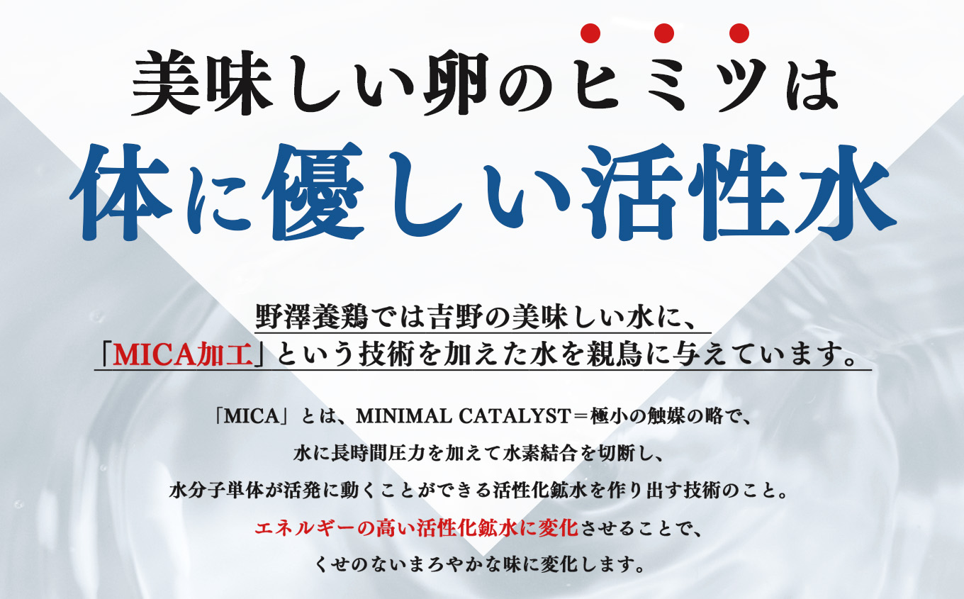 吉野 MICA卵 Lサイズ 80個 （72個＋割れ保証8個） 【田原本町×吉野町共通返礼品】 ／ 野澤養鶏 おいしい たまご 玉子 生卵 鶏卵 濃厚 奈良県鶏卵品評会最優秀賞受賞 奈良県