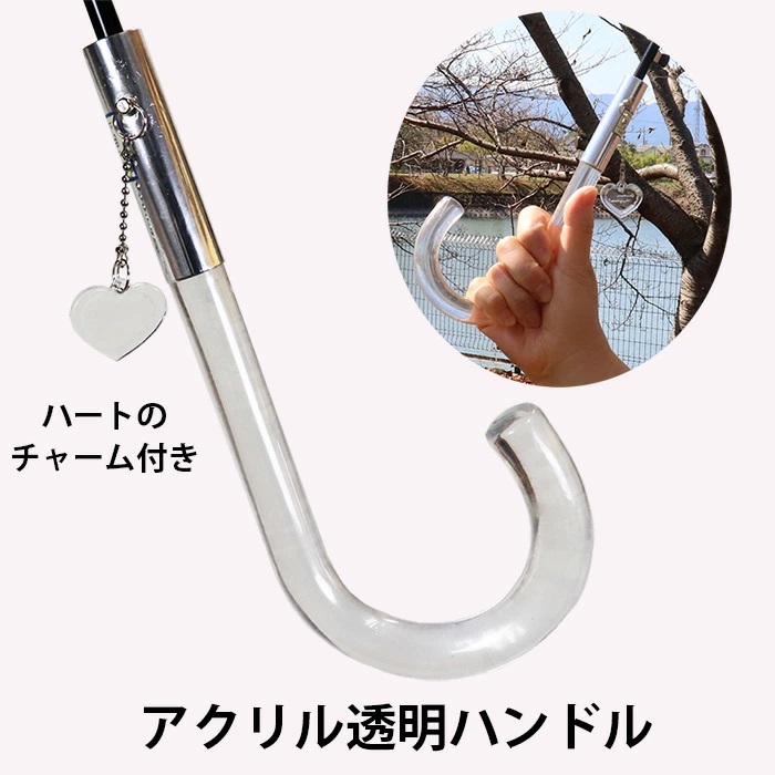 晴雨兼用傘 レディース 長傘 60cm ローズ柄 ワンタッチジャンプ 165208 ブラック ／ まちづくり観光振興機構 UV防止加工 紫外線対策 全天候型 奈良県 田原本町