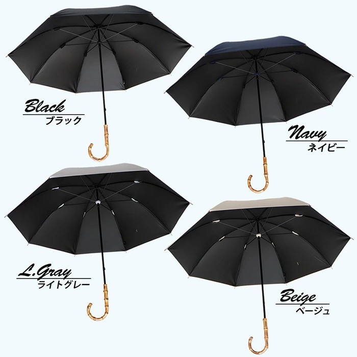 メンズ 晴雨兼用傘 長傘 完全遮光サマーシールド 337501 日本製 (ネイビー・1本) 【tm-BF106-C】【一般社団法人田原本まちづくり観光振興機構】