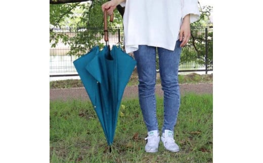 レディース雨傘 長傘 シャンタン無地 手開き 日本製 ワイン 173202 ／ まちづくり観光振興機構 モダン 高級感 奈良県 田原本町