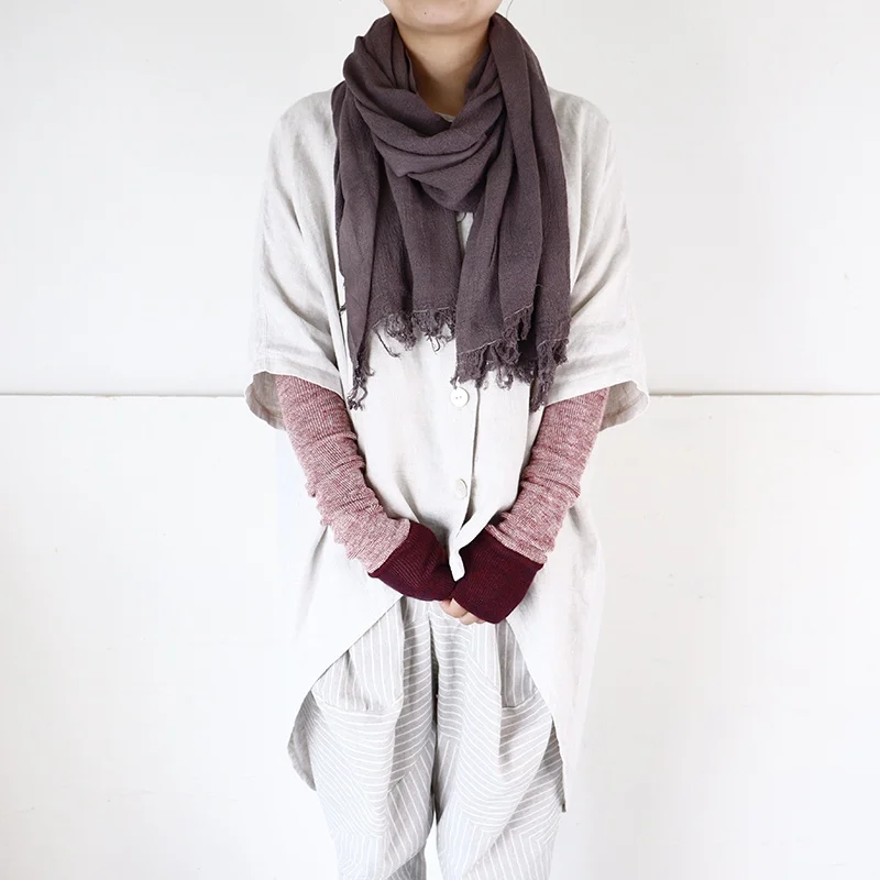 アームウォーマー ニュアンスカラー切り返しパターン カーキ＆ネイビー ／ まちづくり観光振興機構 アームカバー レディース メンズ 冷え防止 国産 奈良県 田原本町