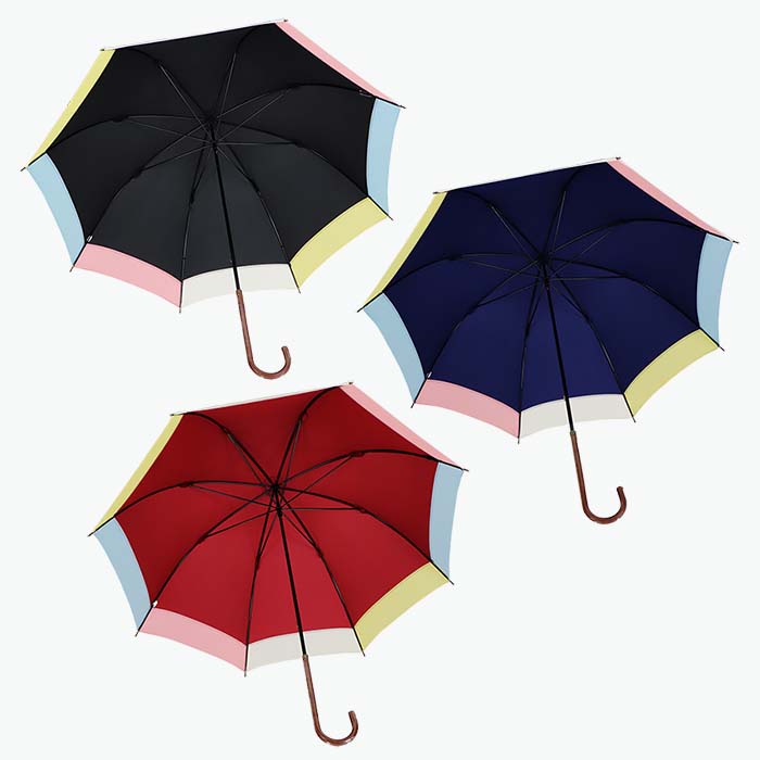 ドーム型 傘 レディース 雨傘 長傘 細身 深張り 無地 手開き 162102 ブラック ／ まちづくり観光振興機構 折りたたみ カジュアル かわいい 奈良県 田原本町