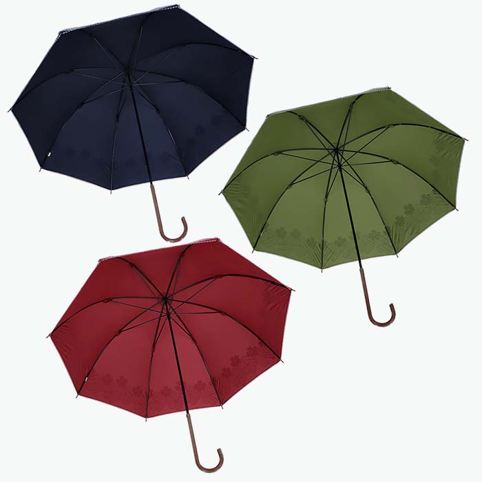 ドーム型 傘 レディース 雨傘 長傘 細身 深張り 花柄 手開き 162104 カーキ ／ まちづくり観光振興機構 折りたたみ カジュアル かわいい 奈良県 田原本町