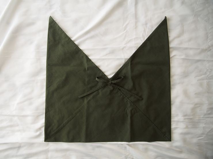 あづま袋 （エコバッグ） カラー カーキ Lサイズ 1セット ／ Maco 風呂敷 風呂敷バック 綿ポリ 奈良県 田原本町