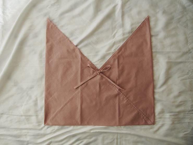 あづま袋 （エコバッグ） カラー スモークピンク Lサイズ1セット ／ Maco 風呂敷 風呂敷バック 綿ポリ 奈良県 田原本町