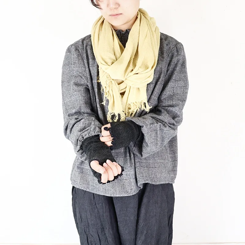 アームウォーマー ニュアンスカラー ブラック ／ まちづくり観光振興機構 アームカバー レディース メンズ 冷え防止 国産 奈良県 田原本