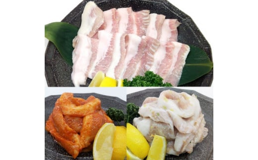 （冷凍） 豚トロ・ねぎ塩レモン豚トロ・味噌ダレ豚トロ 3種盛 900g ／ 歩商事 豚肉 自家製たれ 希少部位 おつまみ おかず お弁当 奈良県 田原本町