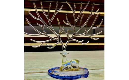 deer figurine(鹿の置物) ／ fleur misaki お祝い インテリア 雑貨 プレゼント ギフト スピリチュアル 水晶 鹿 奈良県 田原本町
