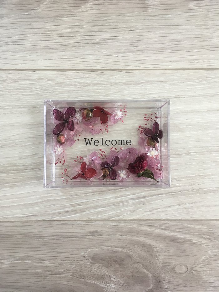 ハーバリウムプレート Happy Mother’ｓ Day （オイル少量タイプ） パープル ／ kanon インテリア プリザーブドフラワー ドライフラワー ハンドメイド品 奈良県 田原本町