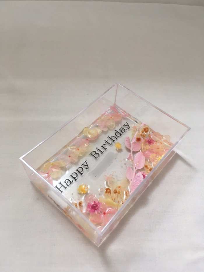 ハーバリウムプレート Happy Mother’ｓ Day （オイル少量タイプ） ピンク ／ kanon インテリア プリザーブドフラワー ドライフラワー ハンドメイド品 奈良県 田原本町