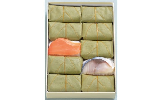 （冷蔵） 柿の葉寿司 ２種 １０個入 （さば、さけ 各５個入） ／ 中谷本舗 お取り寄せグルメ 郷土料理 押し寿司 ゐざさ 奈良県 田原本町