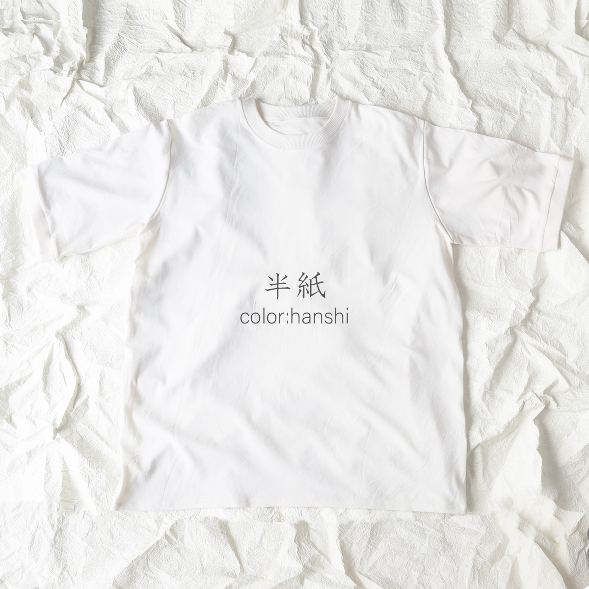 土に還る天然素材「和紙糸」で作ったTシャツ　メンズ　Mサイズ　半紙（オフホワイト） ／ まちづくり観光振興機構 半袖 カットソー 白 トップス サステナブル 大人用 清涼感 奈良県 田原本町