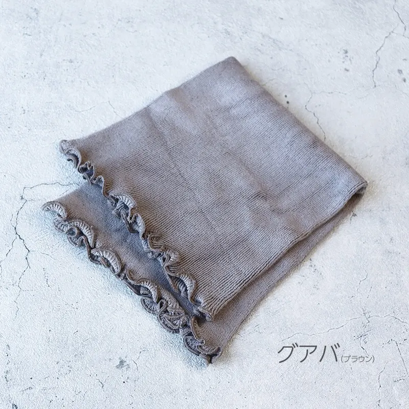 シルク泥染めはらまき 草木染め panfree グアバ（ブラウン） ／ まちづくり観光振興機構 腹巻き はらまき レディース シルク メンズ ネックウォーマー 冷え防止 暖かい 奈良県 田原本町