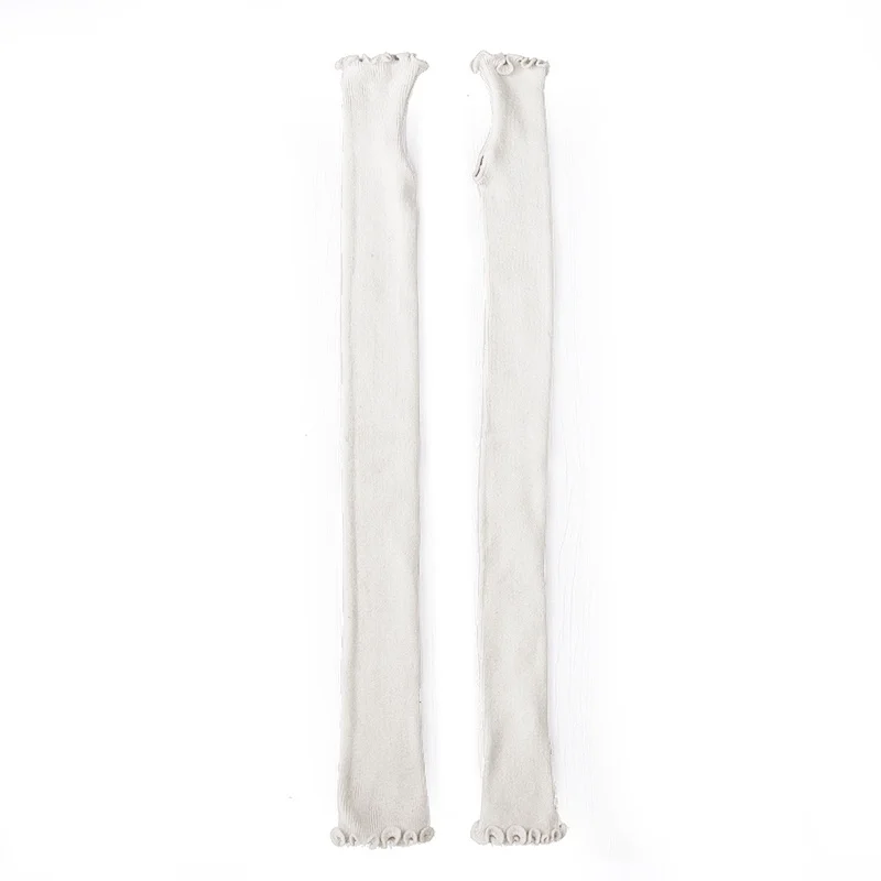 シルクアームカバー45cm panfree オフホワイト ／ まちづくり観光振興機構 アームカバー レディース メンズ 冷え防止 国産 奈良県 田原本町