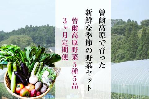 【2026年7月より順次発送】曽爾高原夏野菜５種５品３ヶ月定期便