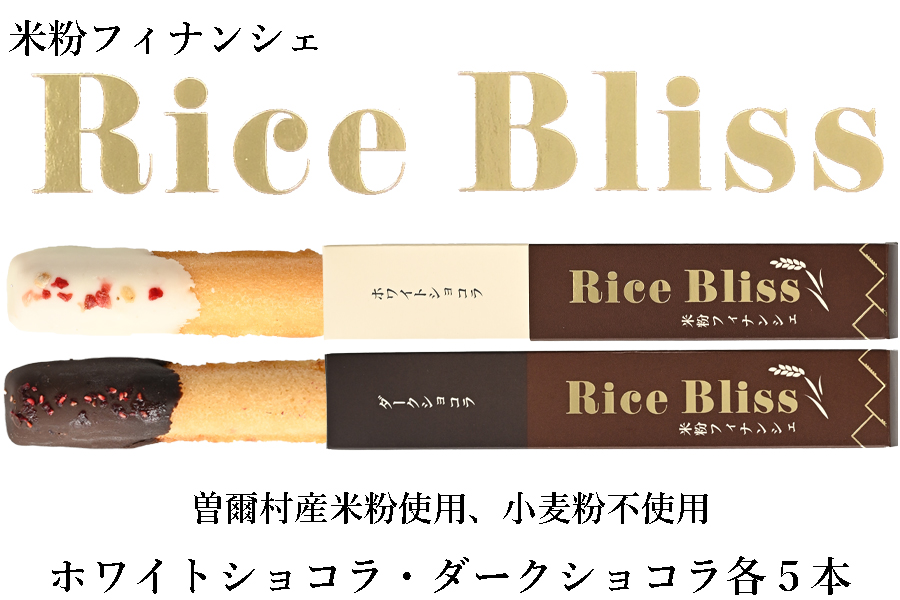 個包装フィナンシェ 米粉フィナンシェ Rice Bliss 10本セット ホワイトショコラ ダークショコラ 各5本 /// フィナンシェ 米粉 洋菓子 おすすめ ふるさと納税 返礼品 人気の品 お礼の品 寄付