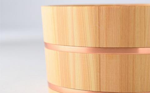 ひのきの風呂桶銅タガ