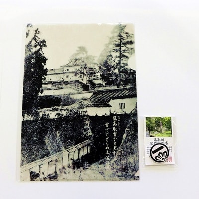 「日本最強の城」高取城グッズ4点(A4クリアファイル、缶バッジ)