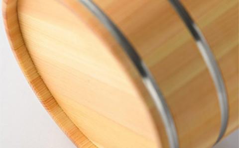 ひのきの風呂桶ステンレスタガ