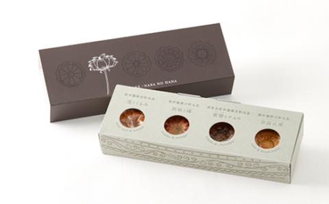 奈良の古代瓦月餅 『ならの華』(花水土香) 月餅4個入りギフト