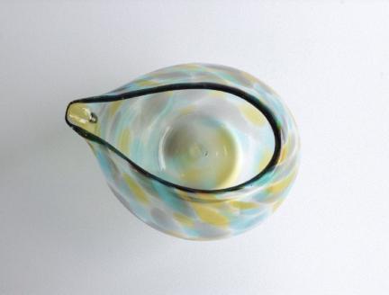 宙吹き硝子器・あすか三彩・片口