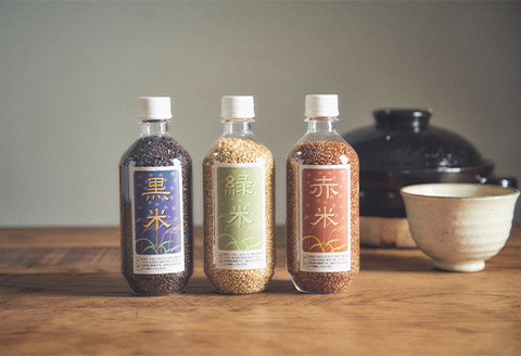 古代米＜黒米・緑米・赤米＞味比べボトルセット（各450ｇ） セット（黒米・緑米・赤米　各450ｇ）