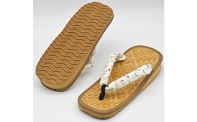 信貴×雪丸 ゆきまる雪駄 屋内屋外兼用 BrW（前坪：黒）8寸6分（25.0～26.5対応）