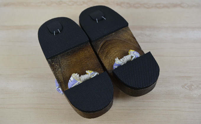 雪丸下駄　子ども用　ブルー（１７ｃｍ）規