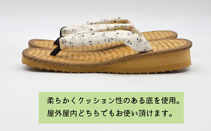 信貴×雪丸 ゆきまる雪駄 屋内屋外兼用 BrW（前坪：黒）8寸6分（25.0～26.5対応）