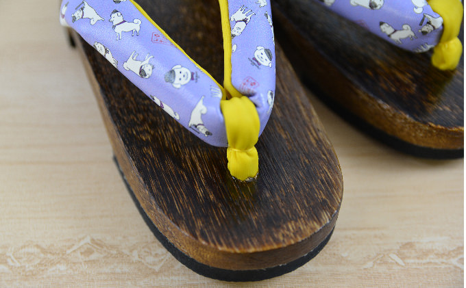 雪丸下駄　子ども用　ブルー（１７ｃｍ）規