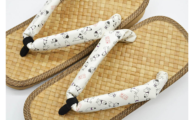 信貴×雪丸 ゆきまる雪駄 屋内屋外兼用 BrW（前坪：黒）8寸6分（25.0～26.5対応）